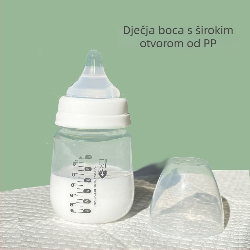 Boca za skladištenje majčinog mlijeka od nehrđajućeg čelika, ravno tijelo, standardni promjer, s držačem