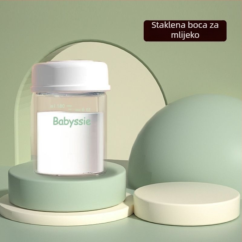 Boca za skladištenje majčinog mlijeka od nehrđajućeg čelika, ravno tijelo, standardni promjer, s držačem