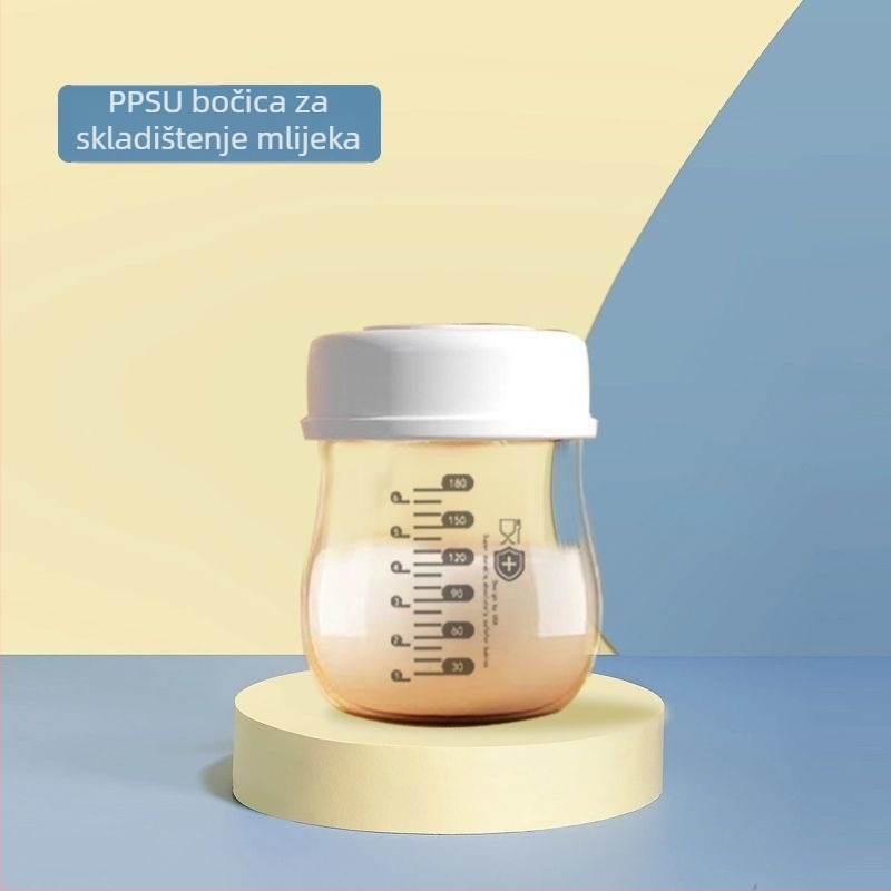 Boca za skladištenje majčinog mlijeka od nehrđajućeg čelika, ravno tijelo, standardni promjer, s držačem