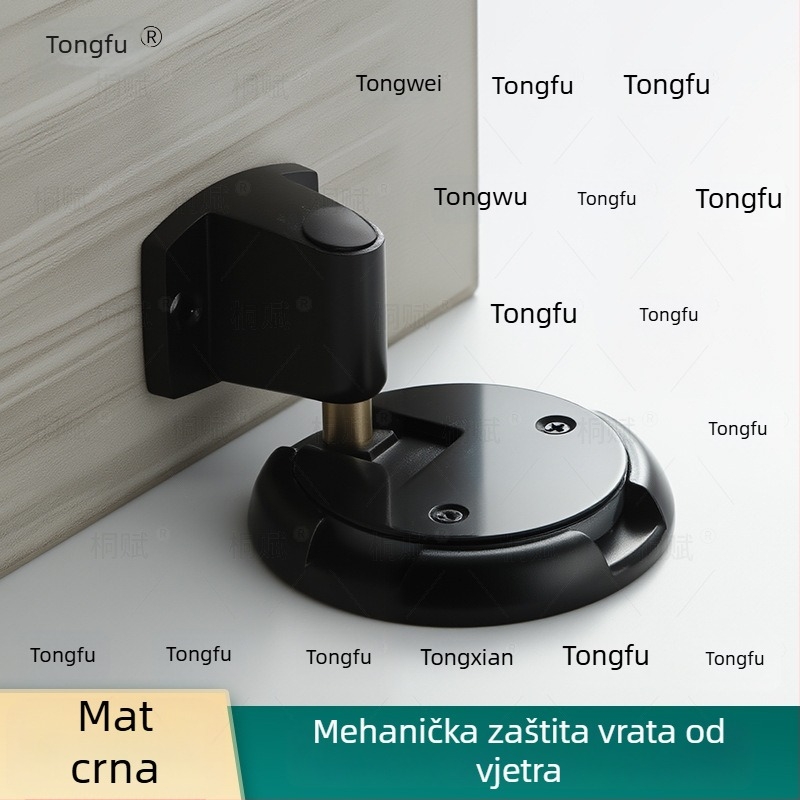 Držač vrata s podnim usisavanjem, automatsko upravljanje, cinkov legura, elektroplastični završni premaz, ugradnja na pod, moderni minimalistički dizajn