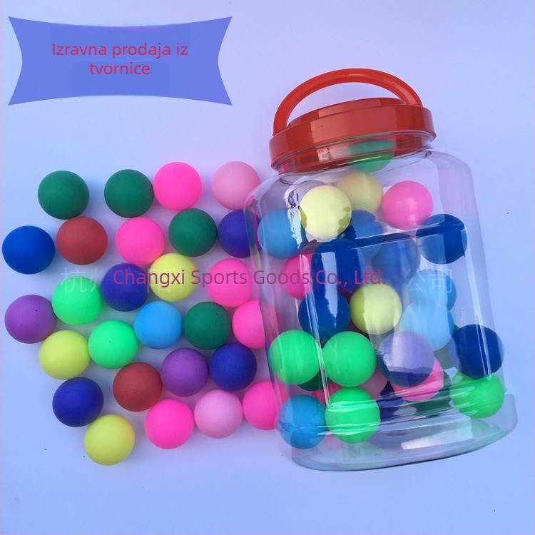 Loptice za stolni tenis Long Joy — mat površina, bezšivne, PP materijal, mogućnost prilagodbe