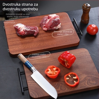 Masivna drvena daska za rezanje s uzorkom šahovnice