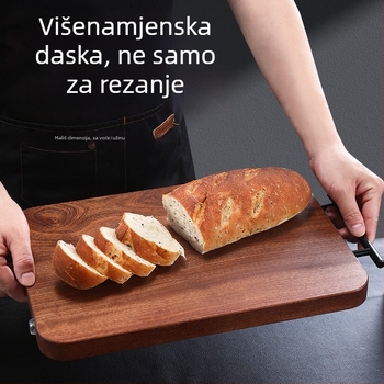 Masivna drvena daska za rezanje s uzorkom šahovnice