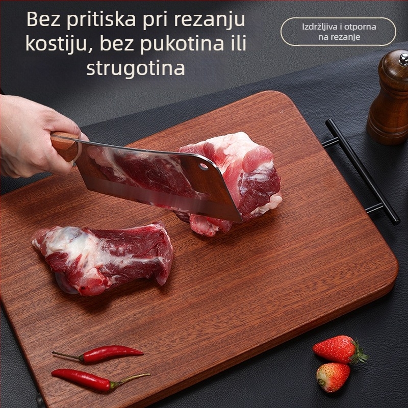 Masivna drvena daska za rezanje s uzorkom šahovnice