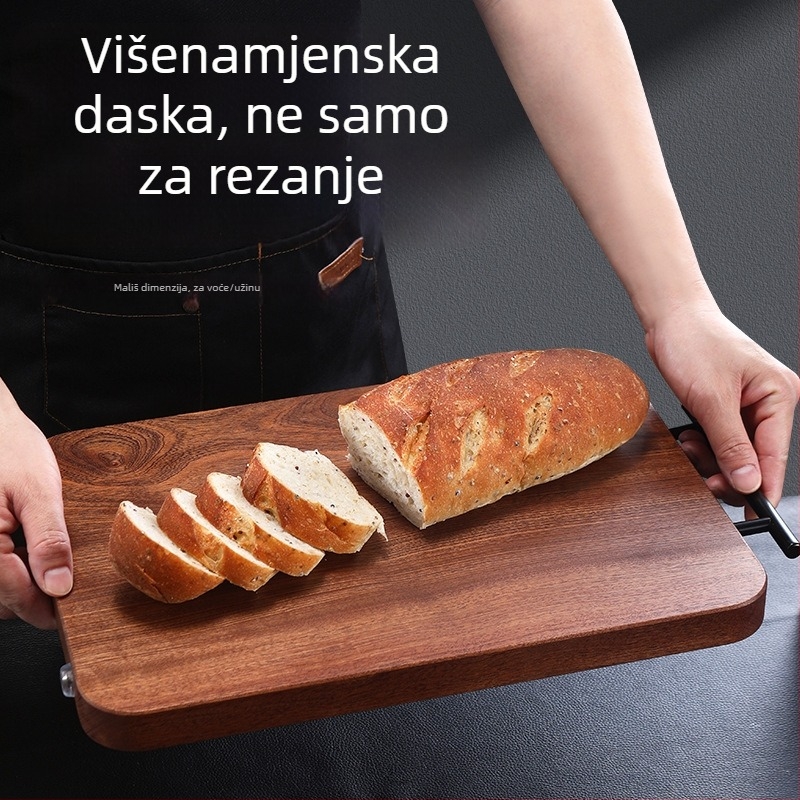 Masivna drvena daska za rezanje s uzorkom šahovnice