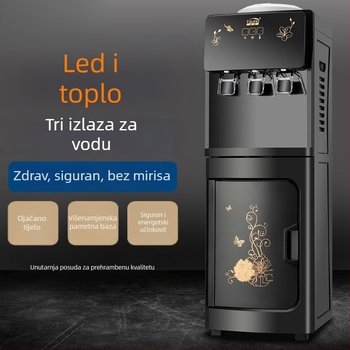 Vertikalni dozator tople i hladne vode za kućnu upotrebu, s mogućnošću izrade leda i gornjim učitavanjem boce