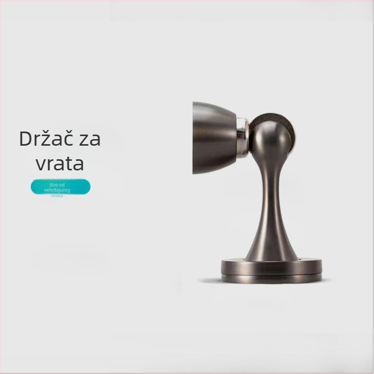 Vrata usisavač od cinkovog legura, snažan magnetski model, zidni montaža, završna žičana uzorak, za unutarnja drvena vrata