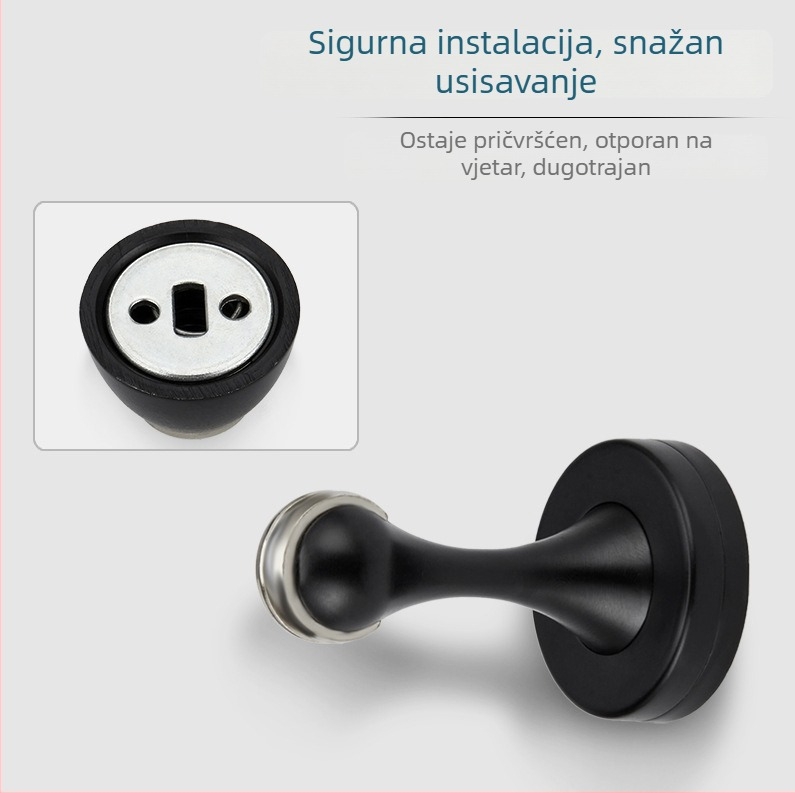 Vrata usisavač od cinkovog legura, snažan magnetski model, zidni montaža, završna žičana uzorak, za unutarnja drvena vrata