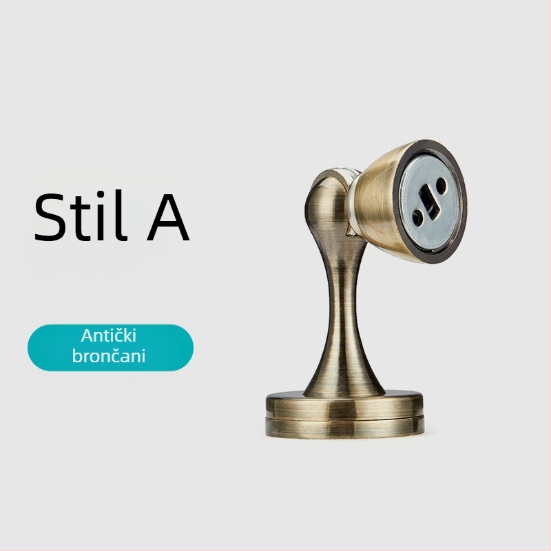 Vrata usisavač od cinkovog legura, snažan magnetski model, zidni montaža, završna žičana uzorak, za unutarnja drvena vrata