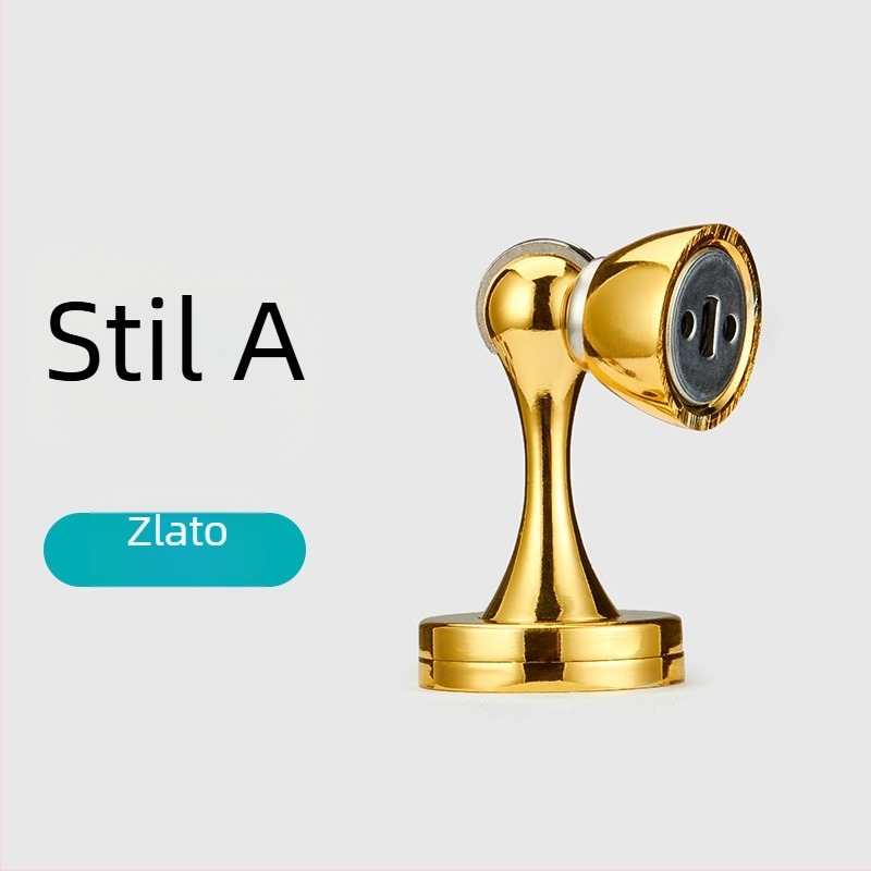 Vrata usisavač od cinkovog legura, snažan magnetski model, zidni montaža, završna žičana uzorak, za unutarnja drvena vrata