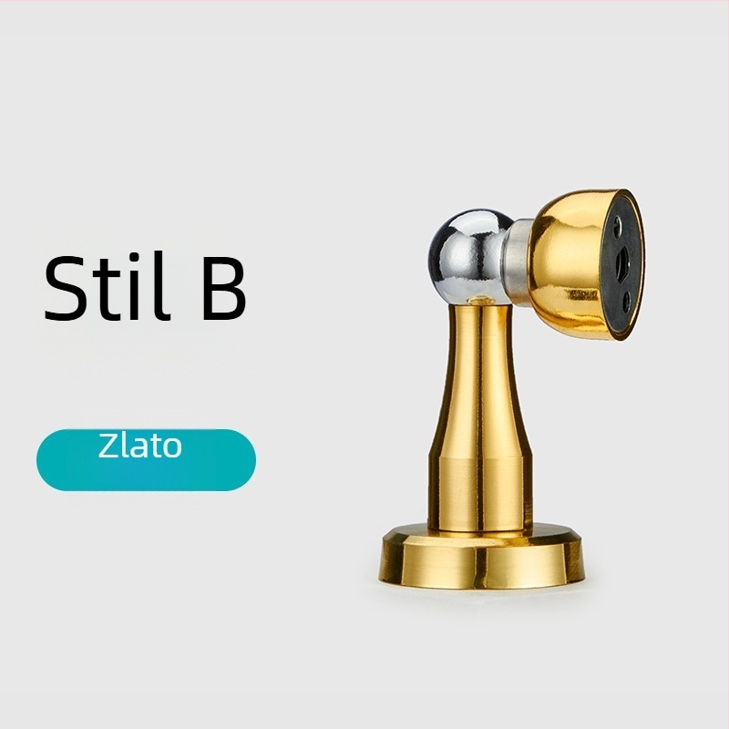 Vrata usisavač od cinkovog legura, snažan magnetski model, zidni montaža, završna žičana uzorak, za unutarnja drvena vrata