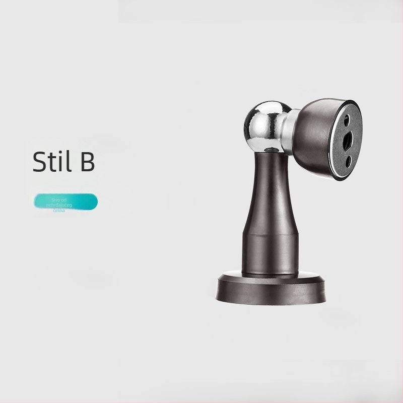 Vrata usisavač od cinkovog legura, snažan magnetski model, zidni montaža, završna žičana uzorak, za unutarnja drvena vrata