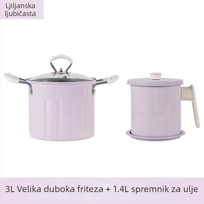 Višenamjenski lonac za prženje i kuhanje, od pročišćenog željeza, staklena poklopac, neprijanjajuća površina, model NYZGD