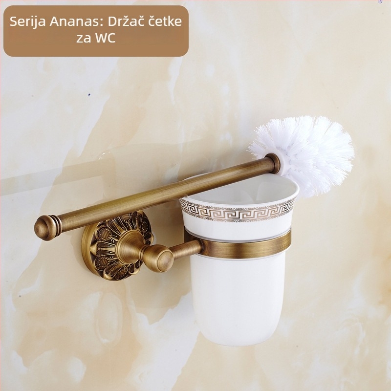 Držač ručnika od bakra, brušena površina, moderni minimalistički stil, dvodijelni komplet, Mutual Leap