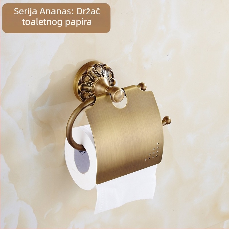 Držač ručnika od bakra, brušena površina, moderni minimalistički stil, dvodijelni komplet, Mutual Leap