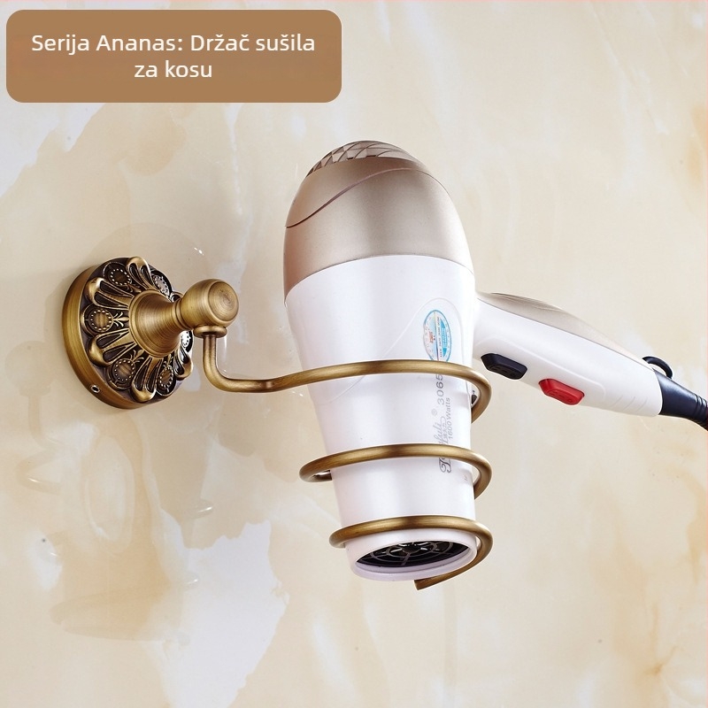 Držač ručnika od bakra, brušena površina, moderni minimalistički stil, dvodijelni komplet, Mutual Leap