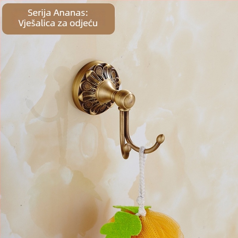 Držač ručnika od bakra, brušena površina, moderni minimalistički stil, dvodijelni komplet, Mutual Leap