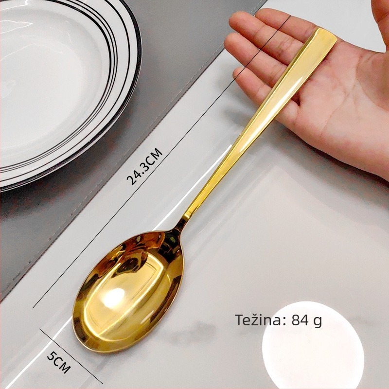 Set žlica i spatula od nehrđajućeg čelika 304 – minimalistički kuhinjski alat za samoposluživanje, teppanyaki kompatibilan, antislip držak, visoka toplinska otpornost, premaz protiv lijepljenja