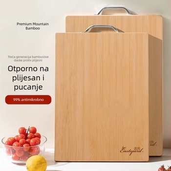 Daska za rezanje od bambusa s protukliznom površinom, antibakterijska i otporna na plijesan