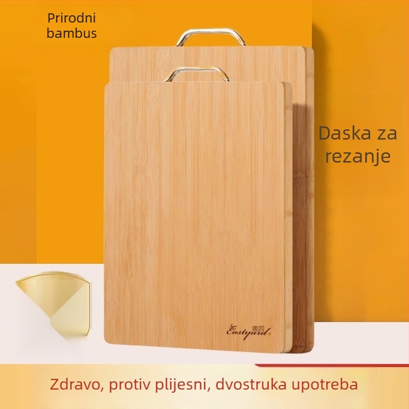 Daska za rezanje od bambusa s protukliznom površinom, antibakterijska i otporna na plijesan