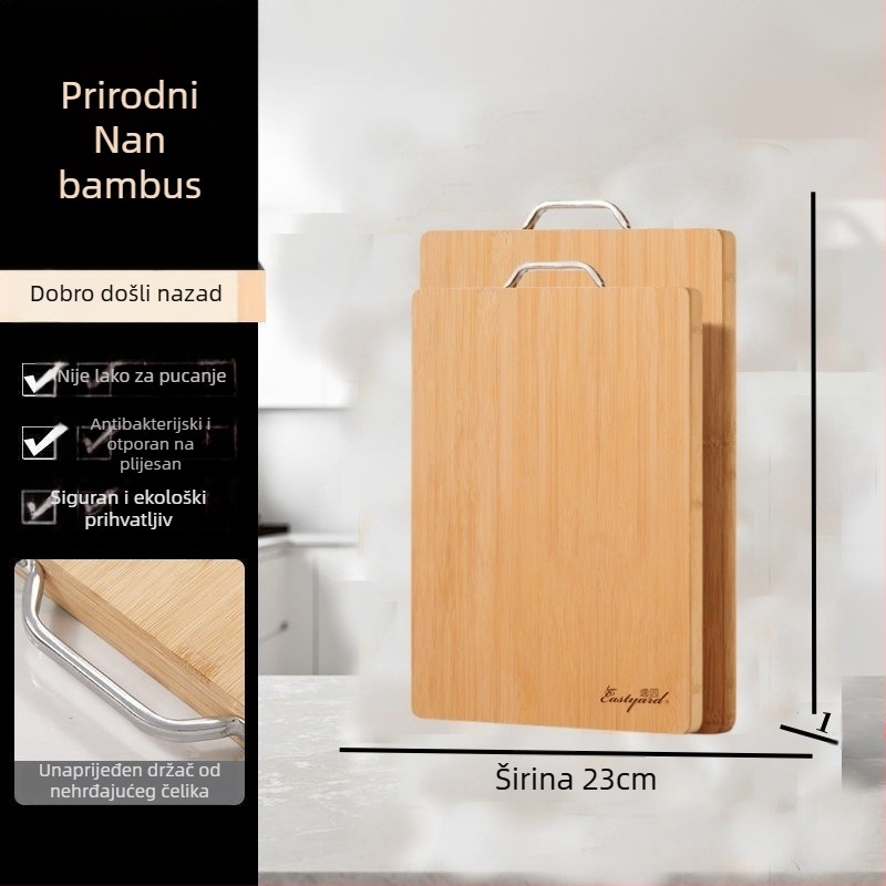 Daska za rezanje od bambusa s protukliznom površinom, antibakterijska i otporna na plijesan