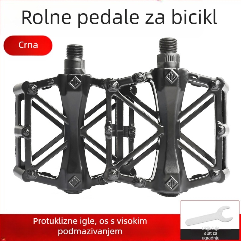Sklopivi pedala za bicikl s kugličnim ležajem, aluminijska legura, univerzalna kompatibilnost