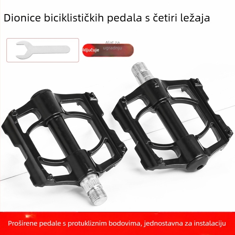 Sklopivi pedala za bicikl s kugličnim ležajem, aluminijska legura, univerzalna kompatibilnost