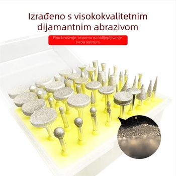 Dijamantna igla za brušenje jade – uklanjanje ljuske, poliranje, bušenje, DIY zanati, graviranje; alat s velikom glavom štapa; Yunbei, 20.000 rpm, za druge materijale, za brusne diskove