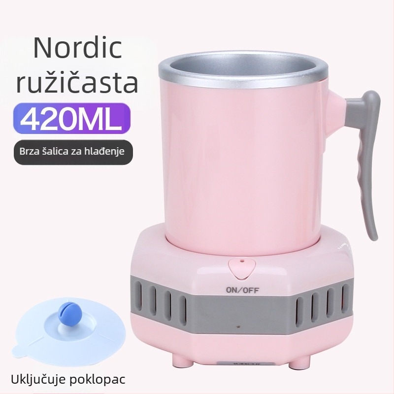 Prijenosni mini čaša za hlađenje napitaka – brzo hlađenje, 220V, za ured, dom i automobil