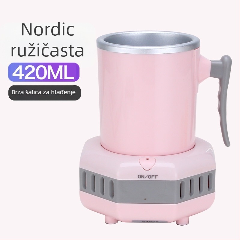 Prijenosni mini čaša za hlađenje napitaka – brzo hlađenje, 220V, za ured, dom i automobil