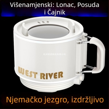 Potpuno automatni električni lonac za paru i kuhanje s integriranim dizajnom; višenamjenski lonac za rezance, okrugli oblik, odvojivi i perivi dijelovi