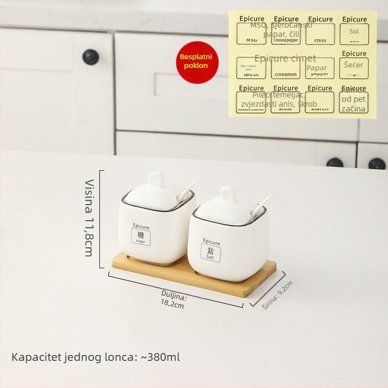 Set keramičkih posuda za začine — stil lagani luksuz, materijal keramika, bez prilagođavanja