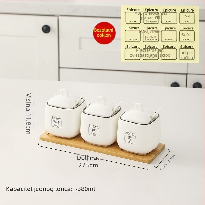 Set keramičkih posuda za začine — stil lagani luksuz, materijal keramika, bez prilagođavanja