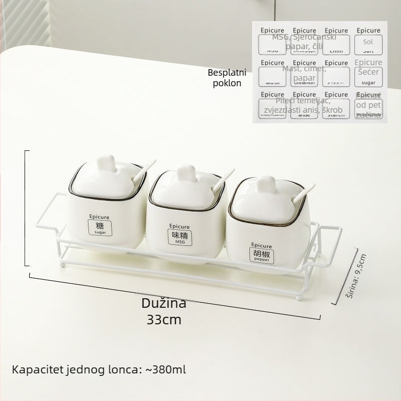 Set keramičkih posuda za začine — stil lagani luksuz, materijal keramika, bez prilagođavanja