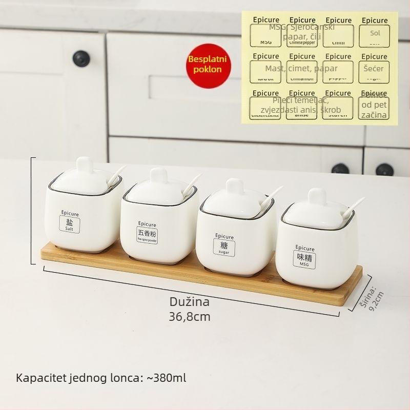 Set keramičkih posuda za začine — stil lagani luksuz, materijal keramika, bez prilagođavanja