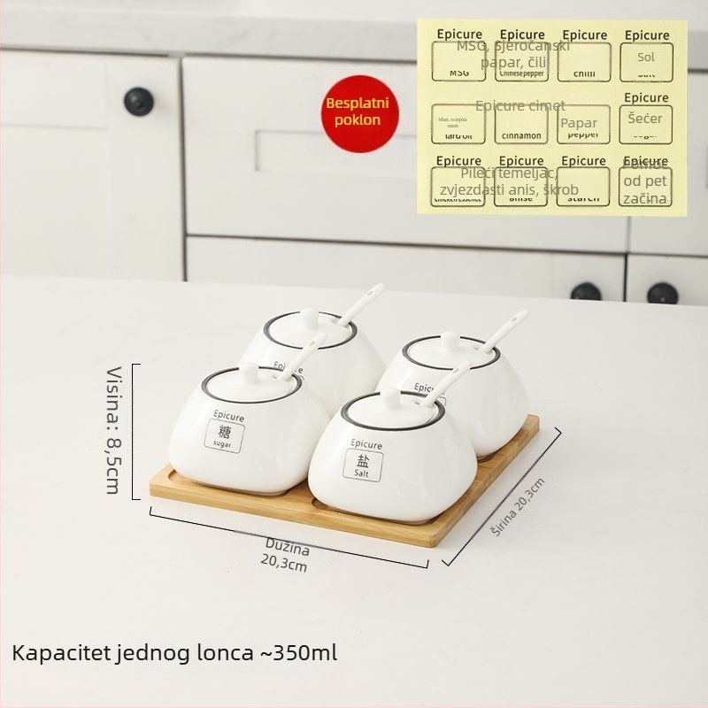 Set keramičkih posuda za začine — stil lagani luksuz, materijal keramika, bez prilagođavanja