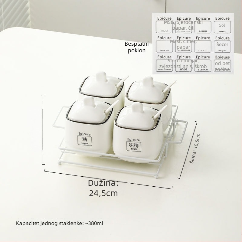 Set keramičkih posuda za začine — stil lagani luksuz, materijal keramika, bez prilagođavanja