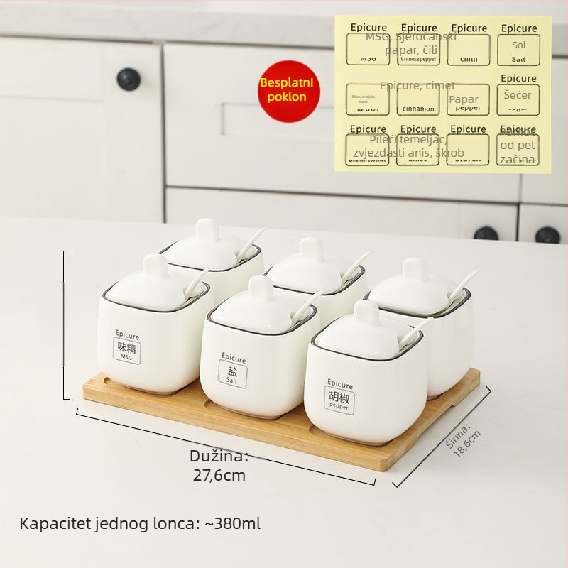 Set keramičkih posuda za začine — stil lagani luksuz, materijal keramika, bez prilagođavanja