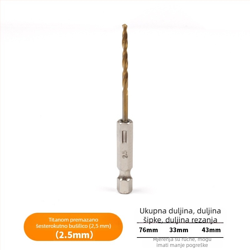 Set hex svrdla s titanovim premazom, 13 kom, visoke brzine čelika, za električni odvijač