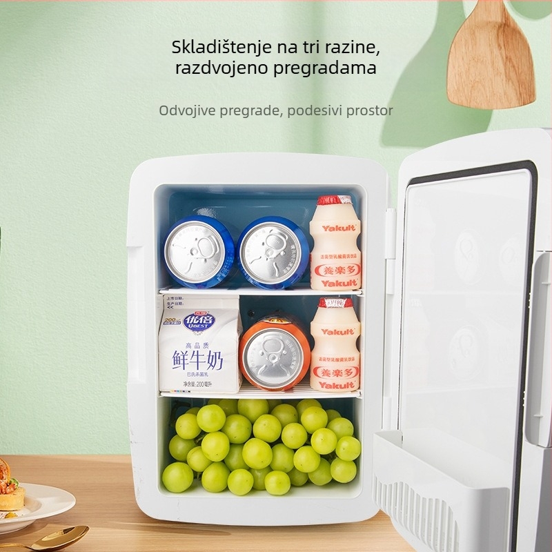 Poluvodički automobilni frižider | 50W, 12V/220V, 2°C hlađenje, 65°C grijanje, plastično kućište