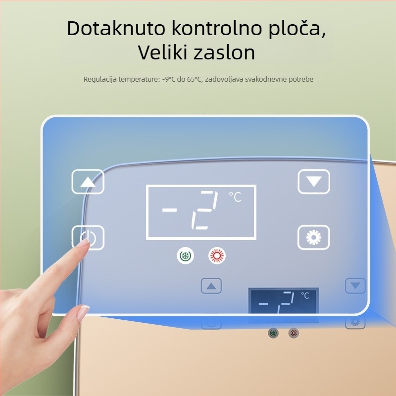 Poluvodički automobilni frižider | 50W, 12V/220V, 2°C hlađenje, 65°C grijanje, plastično kućište