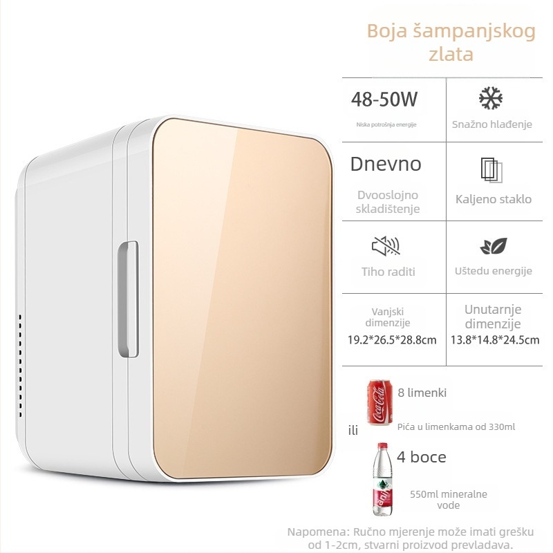 Poluvodički automobilni frižider | 50W, 12V/220V, 2°C hlađenje, 65°C grijanje, plastično kućište