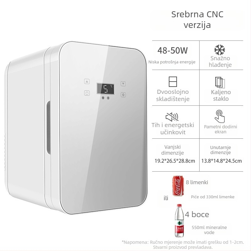 Poluvodički automobilni frižider | 50W, 12V/220V, 2°C hlađenje, 65°C grijanje, plastično kućište