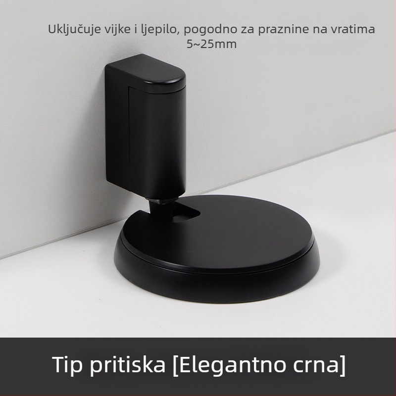 Stoper za vrata, kazetnog tipa, bez magnetskog svojstva, od cinkovog legura, postavljen na podu, ručno upravljanje, za vrata spavaće sobe