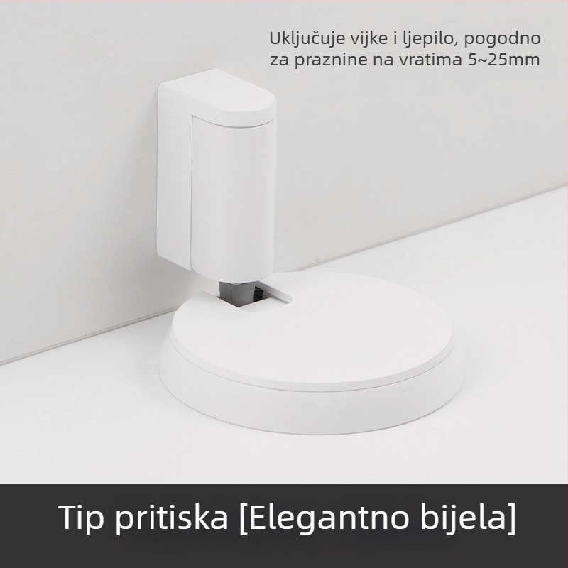 Stoper za vrata, kazetnog tipa, bez magnetskog svojstva, od cinkovog legura, postavljen na podu, ručno upravljanje, za vrata spavaće sobe