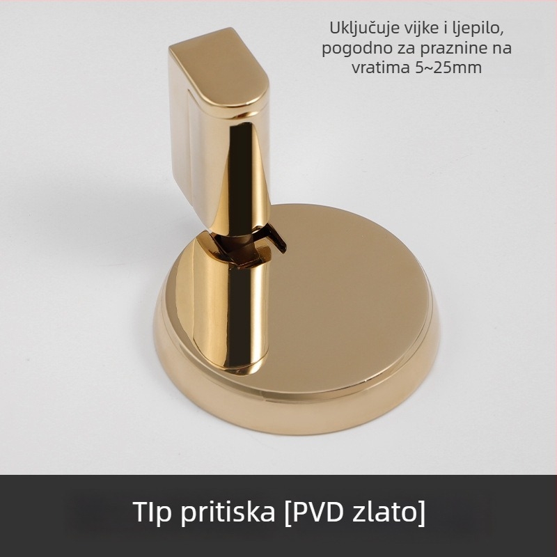 Stoper za vrata, kazetnog tipa, bez magnetskog svojstva, od cinkovog legura, postavljen na podu, ručno upravljanje, za vrata spavaće sobe