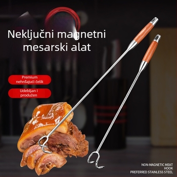 Nehrđajući čelični mesni kuk s dugačkim ručkom za kuhano, prženo i dinstano meso