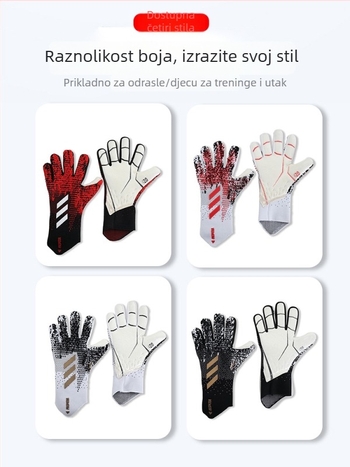 Nogometne vratarske rukavice - guma, unisex, prilagodljive, za utakmice i treninge
