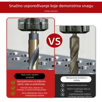 M43 kobaltno twist svrdlo, 1/2 inčni osovinski, za nehrđajući čelik i željezne legure, svrdlo-reamer