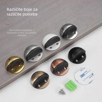 Antikolizijski magnetski držač za vrata, podno postavljen, CT-02 ugradnja, model 60, nehrđajući čelik s elektroplatom, ručno upravljanje, moderan i jednostavan stil, Delgu
